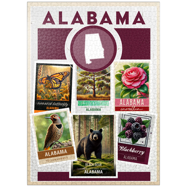 puzzleplate Collage: Alabama State Symbols 1000 Jigsaw Puzzle