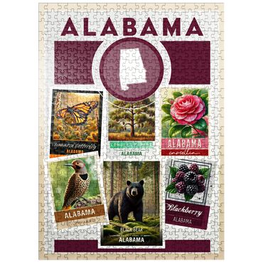 puzzleplate Collage: Alabama State Symbols 500 Jigsaw Puzzle