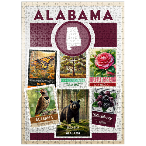 puzzleplate Collage: Alabama State Symbols 500 Jigsaw Puzzle