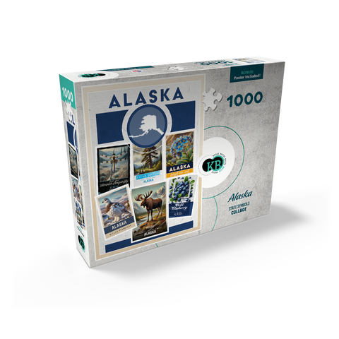 Collage: Alaska State Symbols 1000 Jigsaw Puzzle box view2