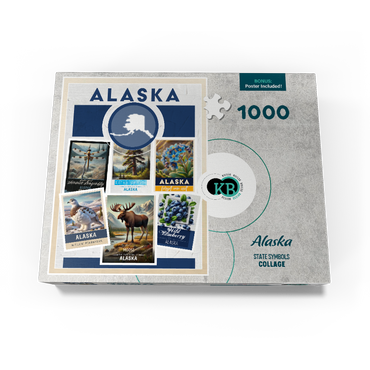 Collage: Alaska State Symbols 1000 Jigsaw Puzzle box view3