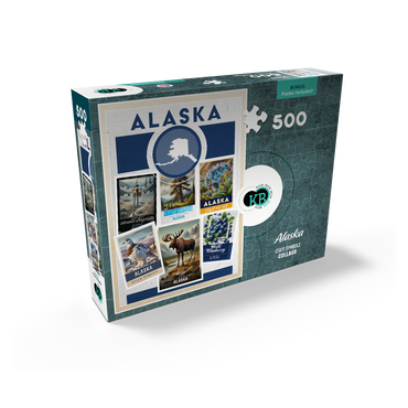 Collage: Alaska State Symbols 500 Jigsaw Puzzle box view2
