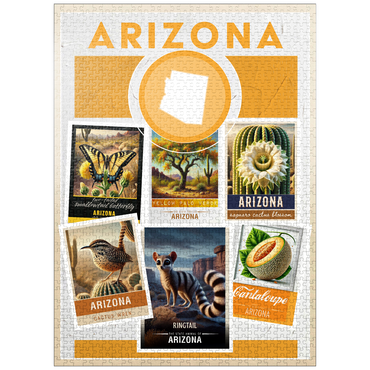 puzzleplate Collage: Arizona State Symbols 1000 Jigsaw Puzzle