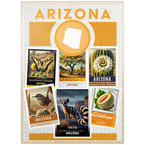 puzzleplate Collage: Arizona State Symbols 1000 Jigsaw Puzzle