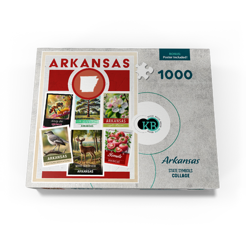 Collage: Arkansas State Symbols 1000 Jigsaw Puzzle box view3