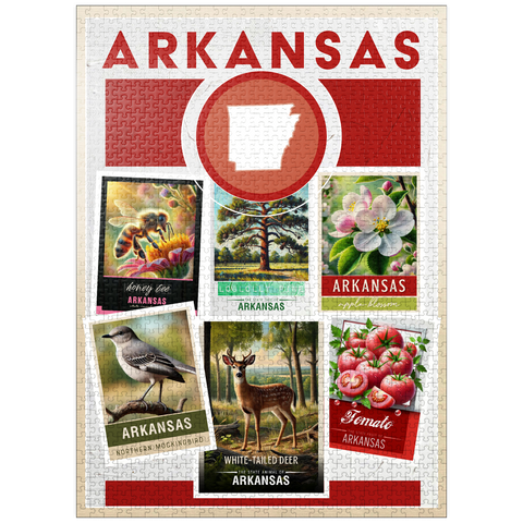 puzzleplate Collage: Arkansas State Symbols 1000 Jigsaw Puzzle