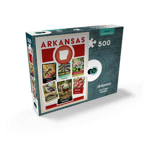 Collage: Arkansas State Symbols 500 Jigsaw Puzzle box view2