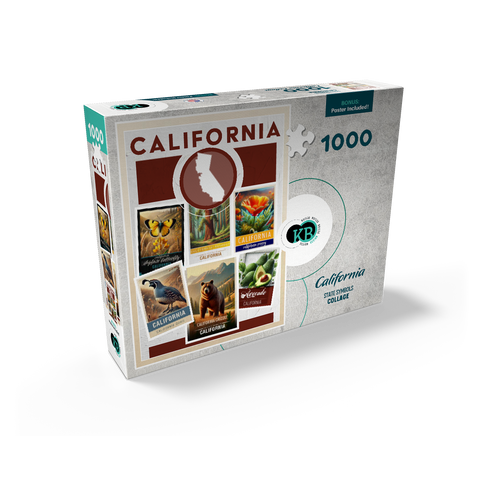 Collage: California State Symbols 1000 Jigsaw Puzzle box view2