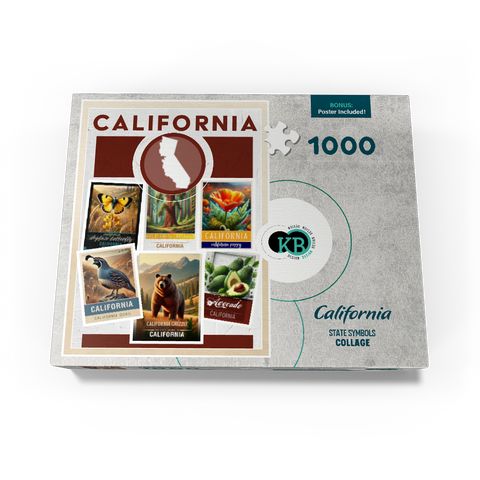 Collage: California State Symbols 1000 Jigsaw Puzzle box view3