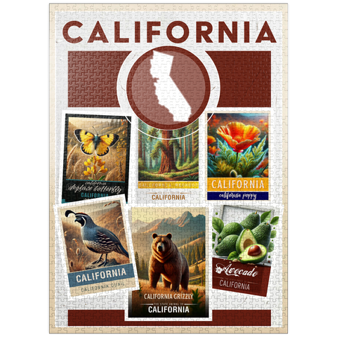 puzzleplate Collage: California State Symbols 1000 Jigsaw Puzzle