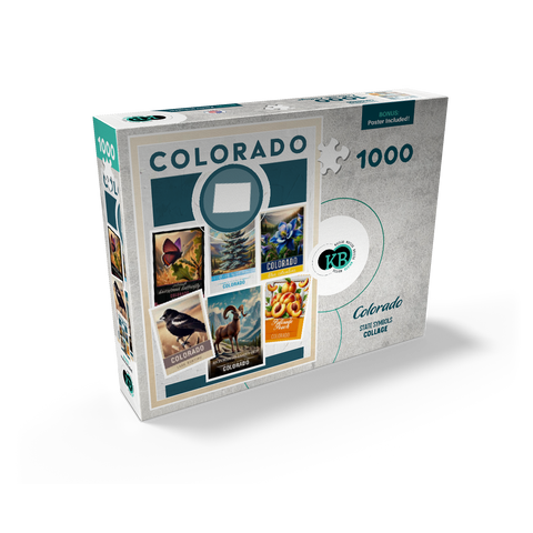 Collage: Colorado State Symbols 1000 Jigsaw Puzzle box view2