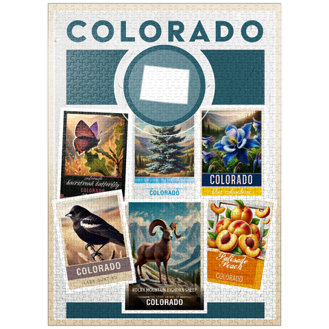 puzzleplate Collage: Colorado State Symbols 1000 Jigsaw Puzzle
