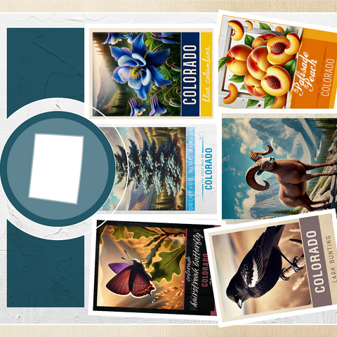 Collage: Colorado State Symbols 1000 Jigsaw Puzzle 3D Modell