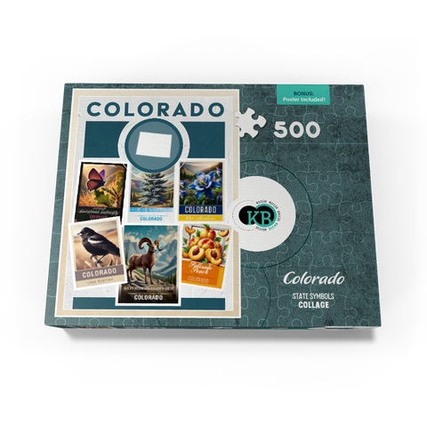 Collage: Colorado State Symbols 500 Jigsaw Puzzle box view3