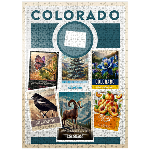 puzzleplate Collage: Colorado State Symbols 500 Jigsaw Puzzle