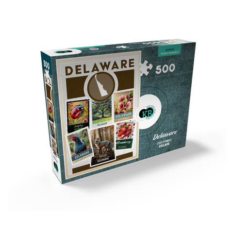 Collage: Delaware State Symbols 500 Jigsaw Puzzle box view2