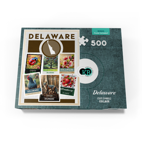 Collage: Delaware State Symbols 500 Jigsaw Puzzle box view3