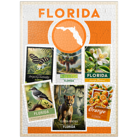 puzzleplate Collage: Florida State Symbols 1000 Jigsaw Puzzle