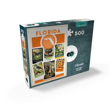 Collage: Florida State Symbols 500 Jigsaw Puzzle box view2