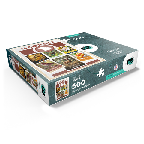 Collage: Georgia State Symbols 500 Jigsaw Puzzle box view1