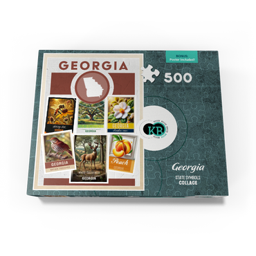 Collage: Georgia State Symbols 500 Jigsaw Puzzle box view3