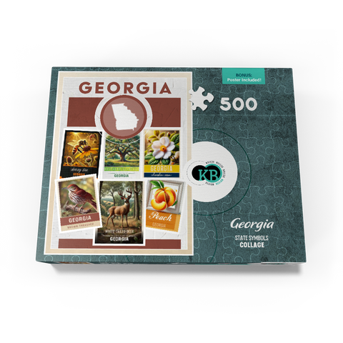 Collage: Georgia State Symbols 500 Jigsaw Puzzle box view3