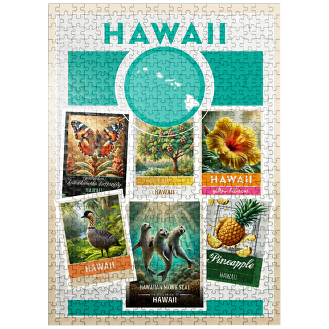 puzzleplate Collage: Hawaii State Symbols 500 Jigsaw Puzzle
