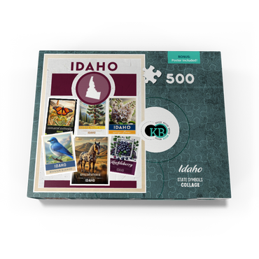 Collage: Idaho State Symbols 500 Jigsaw Puzzle box view3