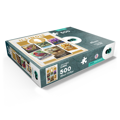 Collage: Illinois State Symbols 500 Jigsaw Puzzle box view1