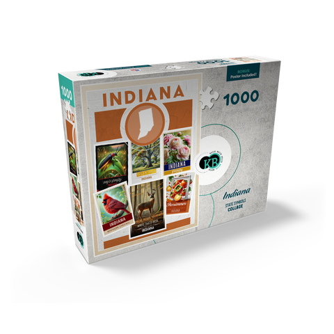 Collage: Indiana State Symbols 1000 Jigsaw Puzzle box view2