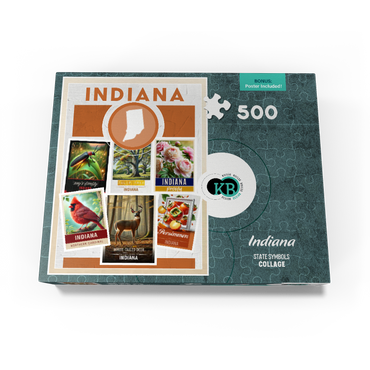 Collage: Indiana State Symbols 500 Jigsaw Puzzle box view3