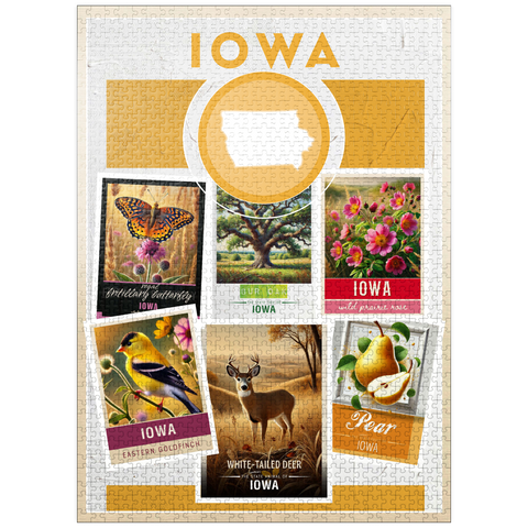 puzzleplate Collage: Iowa State Symbols 1000 Jigsaw Puzzle