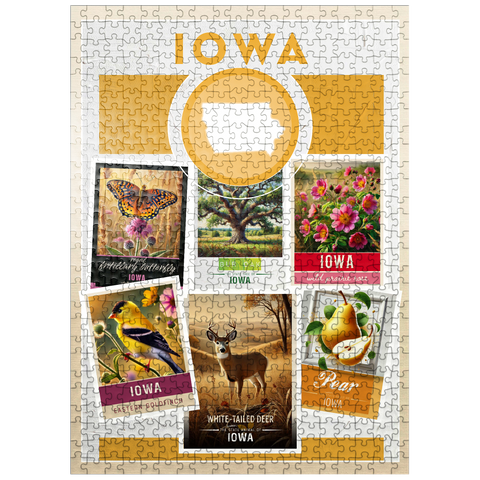 puzzleplate Collage: Iowa State Symbols 500 Jigsaw Puzzle