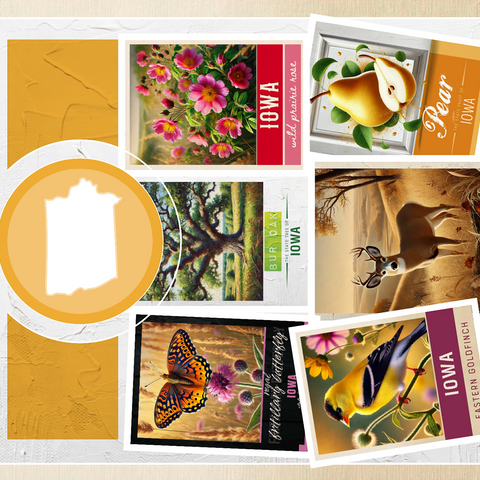 Collage: Iowa State Symbols 500 Jigsaw Puzzle 3D Modell