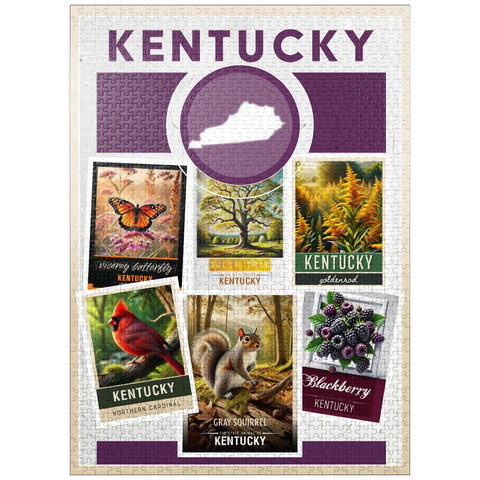 puzzleplate Collage: Kentucky State Symbols 1000 Jigsaw Puzzle