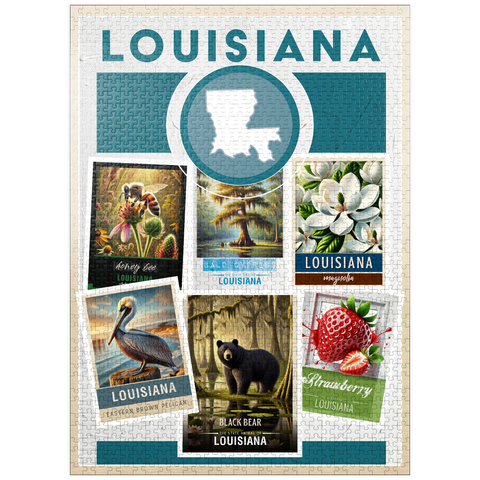 puzzleplate Collage: Louisiana State Symbols 1000 Jigsaw Puzzle