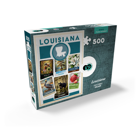 Collage: Louisiana State Symbols 500 Jigsaw Puzzle box view2