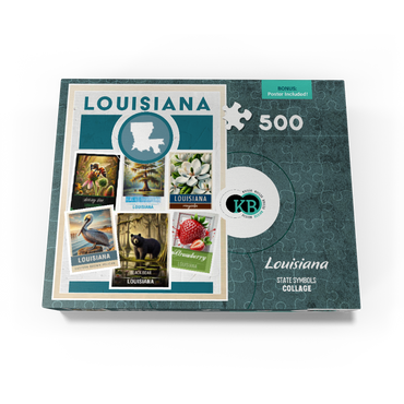 Collage: Louisiana State Symbols 500 Jigsaw Puzzle box view3