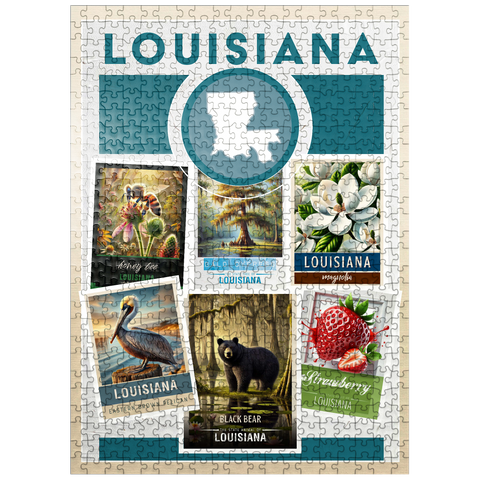 puzzleplate Collage: Louisiana State Symbols 500 Jigsaw Puzzle