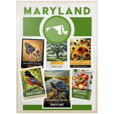 puzzleplate Collage: Maryland State Symbols 1000 Jigsaw Puzzle