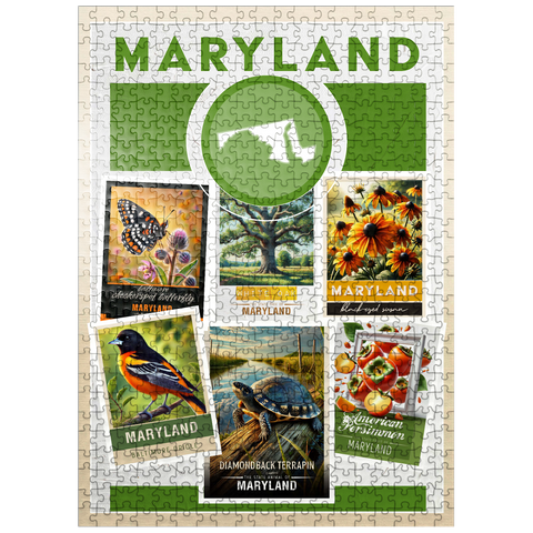 puzzleplate Collage: Maryland State Symbols 500 Jigsaw Puzzle