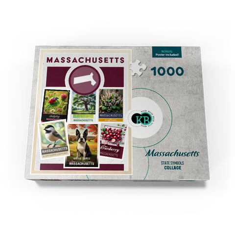 Collage: Massachusetts State Symbols 1000 Jigsaw Puzzle box view3