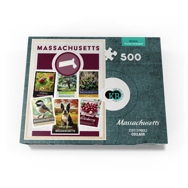 Collage: Massachusetts State Symbols 500 Jigsaw Puzzle box view3
