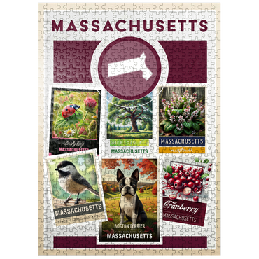 puzzleplate Collage: Massachusetts State Symbols 500 Jigsaw Puzzle