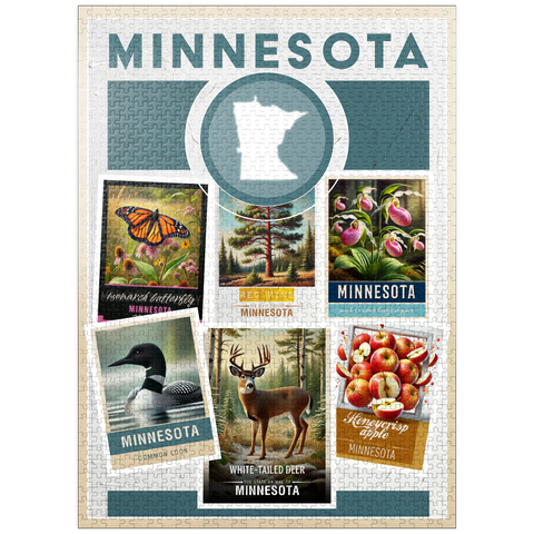 puzzleplate Collage: Minnesota State Symbols 1000 Jigsaw Puzzle