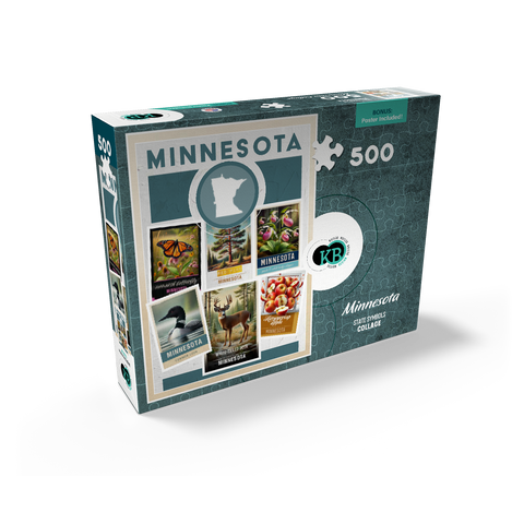 Collage: Minnesota State Symbols 500 Jigsaw Puzzle box view2