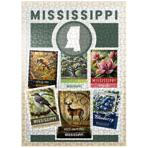 puzzleplate Collage: Mississippi State Symbols 500 Jigsaw Puzzle