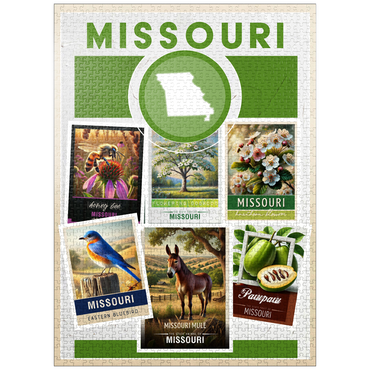 puzzleplate Collage: Missouri State Symbols 1000 Jigsaw Puzzle