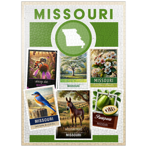 puzzleplate Collage: Missouri State Symbols 1000 Jigsaw Puzzle