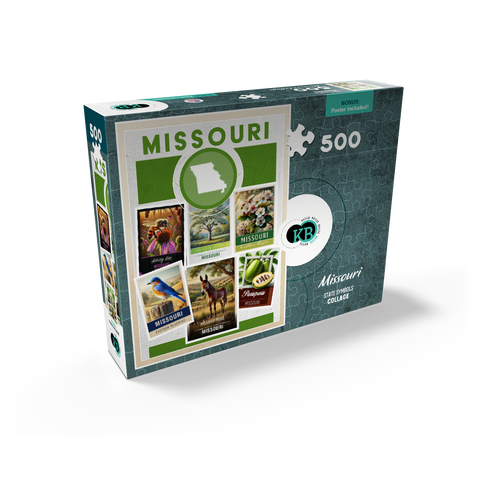 Collage: Missouri State Symbols 500 Jigsaw Puzzle box view2